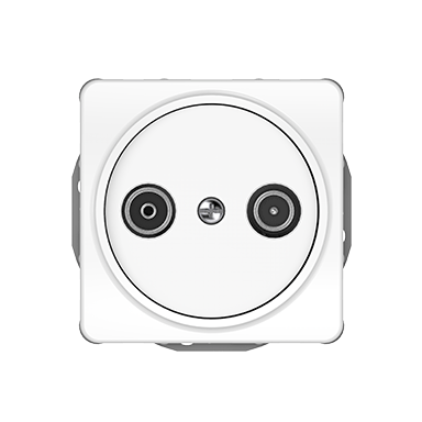 Antenos lizdas TV+R, tarpinis, be rėmelio, baltas, serija LuXe LX 200, Vilma Antenos lizdas TV+R, tarpinis, be rėmelio, baltas, serija LuXe LX 200, Vilma
