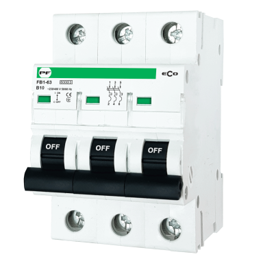Automatinis jungiklis FB1-63 B 3P 10A, Promfactor ECO serija Automatinis jungiklis FB1-63 B 3P 10A, Promfactor ECO serija