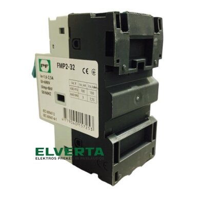 Automatinis jungiklis variklių apsaugai FMP2-32 /1.6-2.5A Automatinis jungiklis variklių apsaugai FMP2-32 /1.6-2.5A