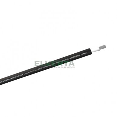 DC kabelis 1*6 mm2, H1Z2Z2-K, juodas 1