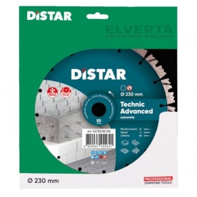 Deimantinis diskas betonui 230mm Technik Advanced, Distar 1