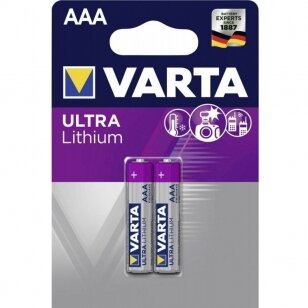 Elementai Varta Ultra Lithium (FR10G445), AAA, 2 vnt.