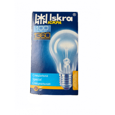 Elektros lemputė, E27, 100W, 2800 K, 1360 liumenų, ISKRA