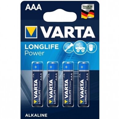 Elementai Varta Longlife Power (LR03), AAA, 4 vnt.