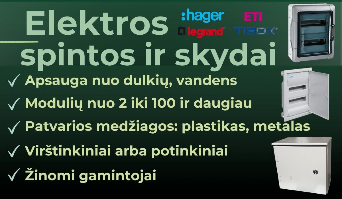 Spintos, skydai