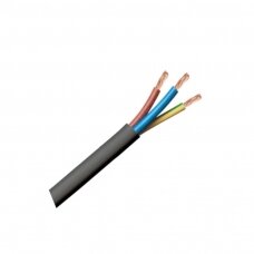 Inst. kabelis H03VV-F 3x0.75 mm2 juodas, apvalus, lankstus