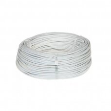 Inst. kabelis OMY/BVV-LL 300/300V 2*1.0 mm2 baltas, apvalus, lankstus