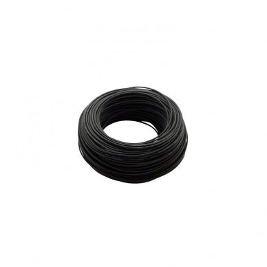 Instaliacinis kabelis H03VV-F 2x0.75 mm2 juodas, apvalus, lankstus 1