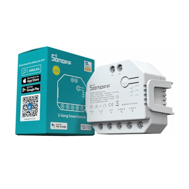 Išmanioji WiFi 2 kanalų relė su apšvietimo, variklio valdymu, DualR3 Lite, Sonoff Išmanioji WiFi 2 kanalų relė su apšvietimo, variklio valdymu, DualR3 Lite, Sonoff