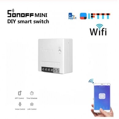 Išmanusis Wi-Fi jungiklis su DIY rėžimu, MiniR2, Sonoff 3