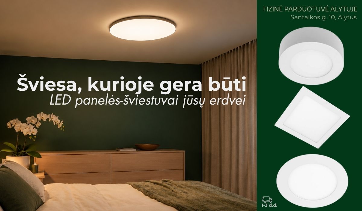 LED panelės-šviestuvai