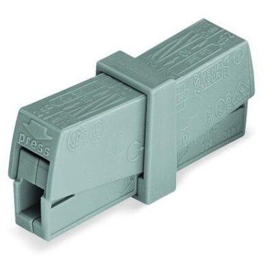 Jungtis laidui 2x0.5-2.5mm2 pilka 224-201, WAGO