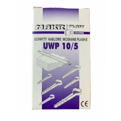 Kabelio laikiklis UWP 10-5, plokščias, Mark-Plast (1 pakuotė) 2