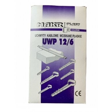Kabelio laikiklis UWP 12-6, plokščias, Mark-Plast (1 pakuotė) 2