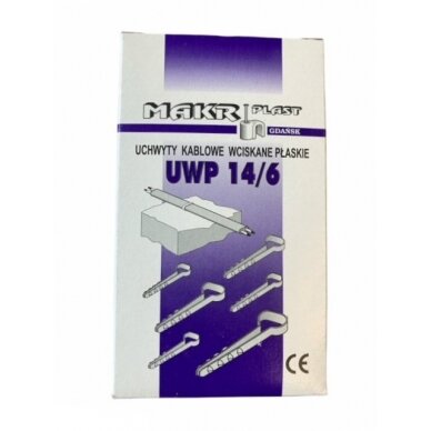 Kabelio laikiklis UWP 14-6 plokščias, Mark-Plast (1 pakuotė) 2
