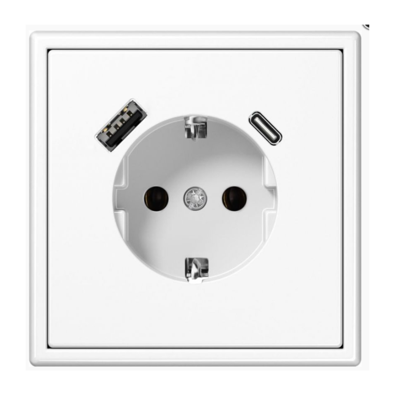 Kištukinis lizdas su įžeminimu ir USB A+C, be rėmelio, baltas matinis, MODERN Liregus Kištukinis lizdas su įžeminimu ir USB A+C, be rėmelio, baltas matinis, MODERN Liregus