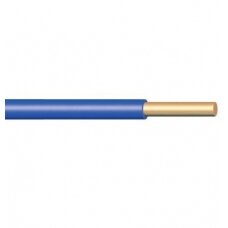 Laidas PV-1/H07V-U 1*6 mm2, monolitas, mėlynas