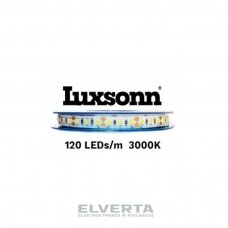 LED juosta 12W/m 24V DC, 120LED/m, 3000K (šilta/balta), Luxsonn