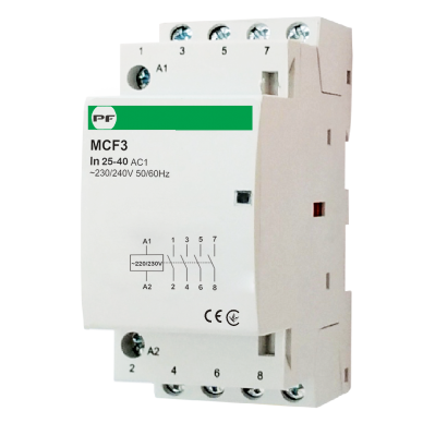 Modulinis kontaktorius MCF3 25-40 2P 25A, 4NO, Promfactor