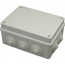 Pilka paskirstymo dėžutė su sandarikliais, virštinkinė, 190x140x70 mm, IP65, S-Box 406, Pawbol