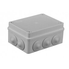 Pilka paskirstymo dėžutė su sandarikliais, virštinkinė, 300x220x120 mm, IP65, S-Box 606, Pawbol