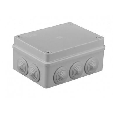 Pilka paskirstymo dėžutė su sandarikliais, virštinkinė, 300x220x120 mm, IP65, S-Box 606, Pawbol