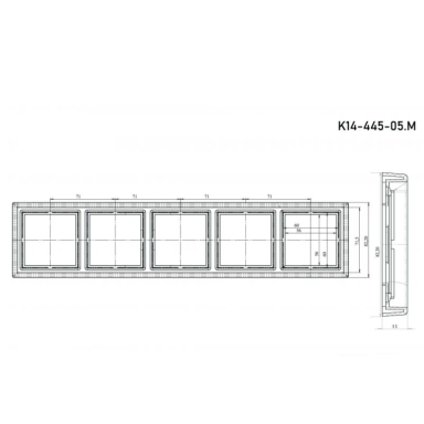 Rėmelis 5 vietų, baltas matinis, MODERN Liregus Rėmelis 5 vietų, baltas matinis, MODERN Liregus
