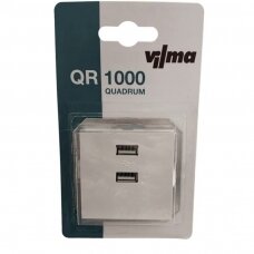 USB maitinimo lizdas be rėmėlio, 2 vietų, 3.4A, baltas, QR1000