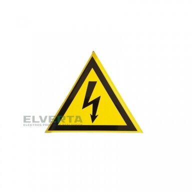 Ženklas-lipdukas „Elektros įtampa“, 80x80mm Ženklas-lipdukas „Elektros įtampa“, 80x80mm